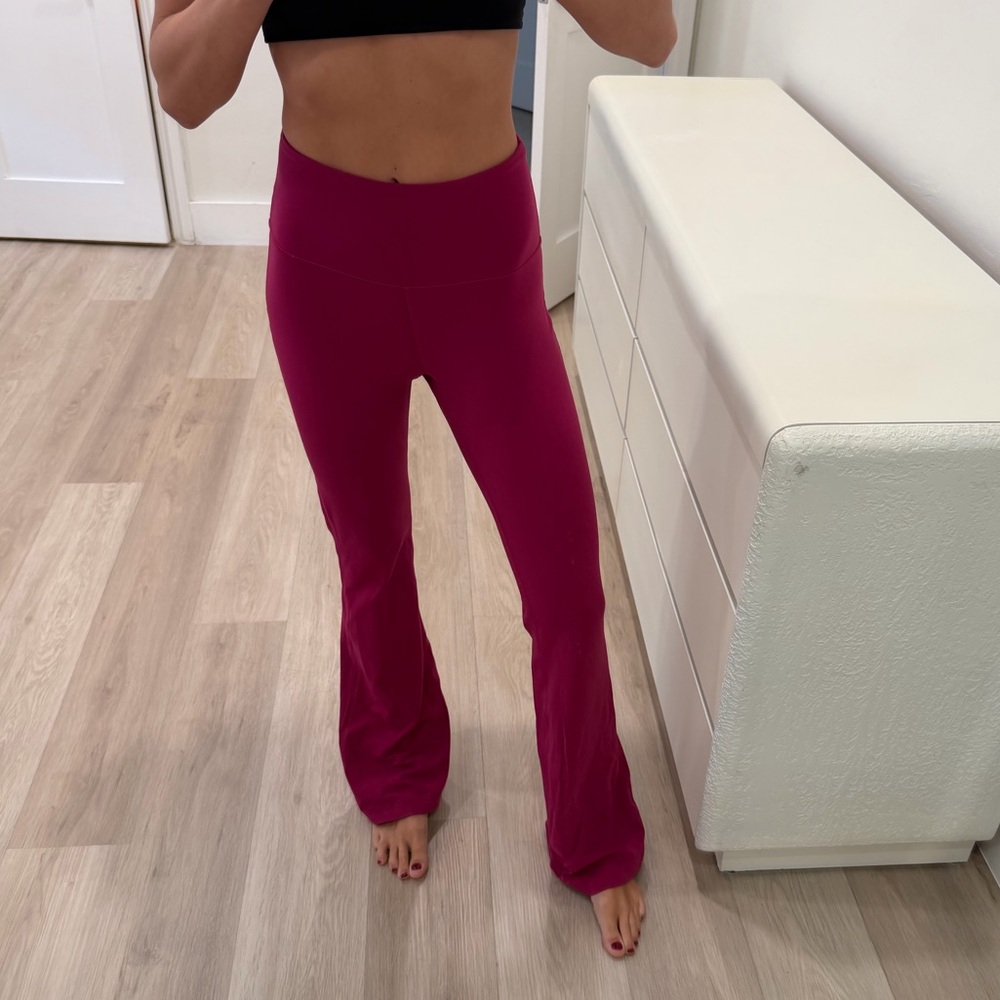 lululemon athletica High-Waist Flared Leggings in Berry